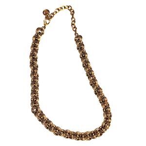 Givenchy vintage necklace Heavy lobster claw closure 1990's Goldtone double curb
